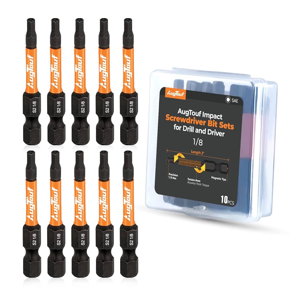 Amazon | toolant 1/8インチ インパクトヘックスビットセット 10