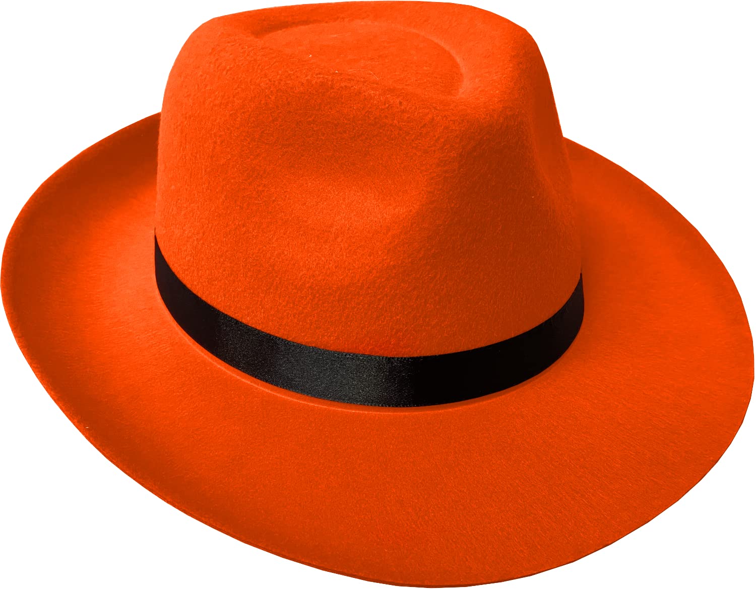 Adult's Orange 20s Gangster Fedora Hat Costume Accessory