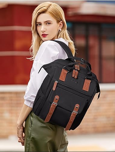 Miniatura 2 de LOVEVOOK Mochila para laptop para mujer, mochila de trabajo para profesores con compartimento para laptop, bolsas de enfermera, mochila para