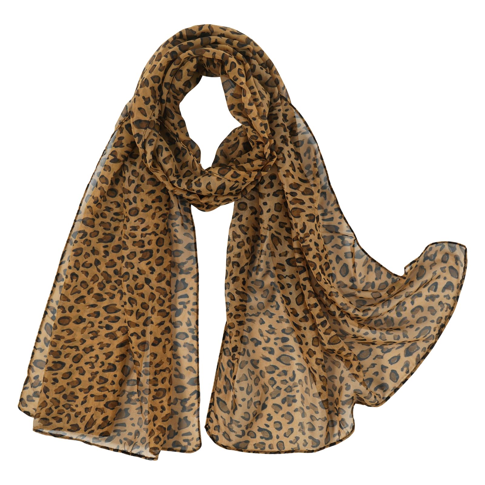 Herebuy - Unique Women's Floral Scarves: Chiffon Flowers & Birds Printed Scarf