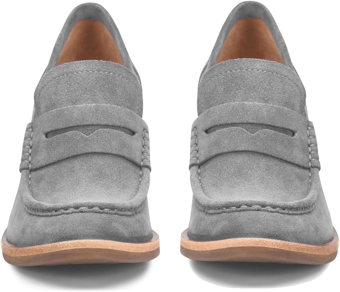 Women Vintage Chunky Platform Loafers Pumps Suede Round Closed Toe Slip On Oxford Shoes Burnished Two-Toned Matte Block Heels Dress Loafers Patchwork Formal Office Work Fall Comfort 4-11 M US - Image 2