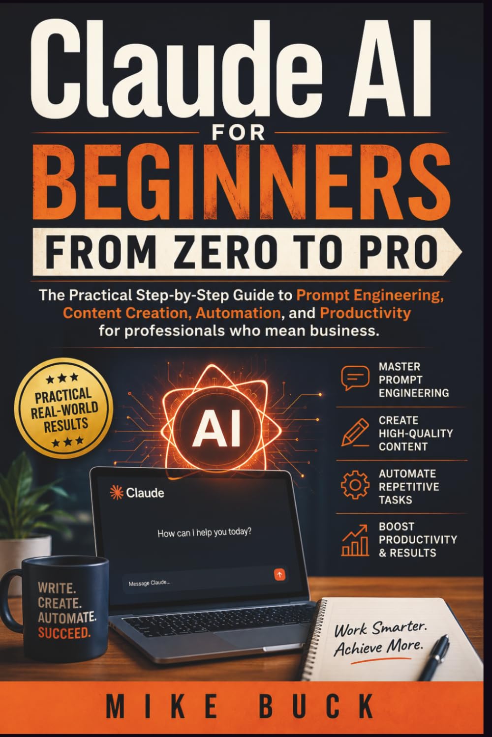 Claude AI For Beginners From Zero To Pro: The Practical Step-by-Step Guide to Prompt Engineering, Content Creation, Automation, and Productivity for professionals who mean business.