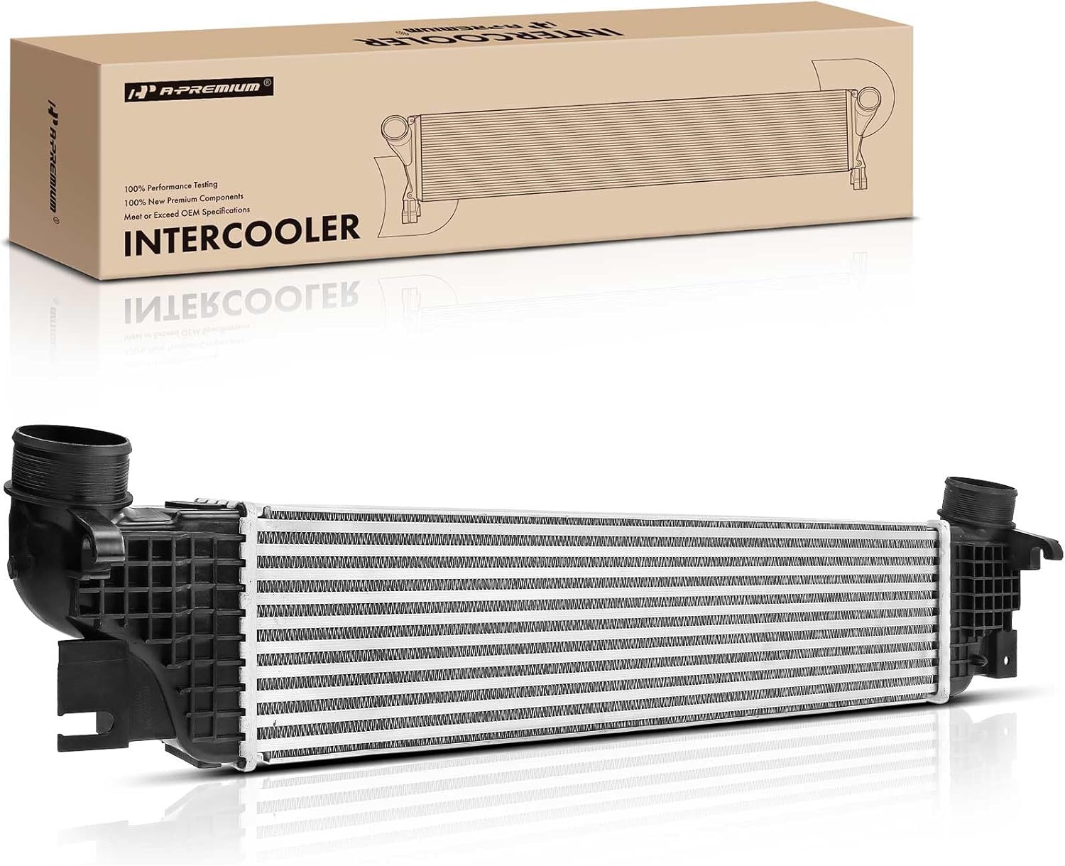A-Premium Turbocharger Intercooler Compatible with Ford Edge 2015-2021 & Lincoln MKX 2016-2018, Nautilus 2019-2021, 2.0l 2.7L Turbocharged, Charge Air Cooler