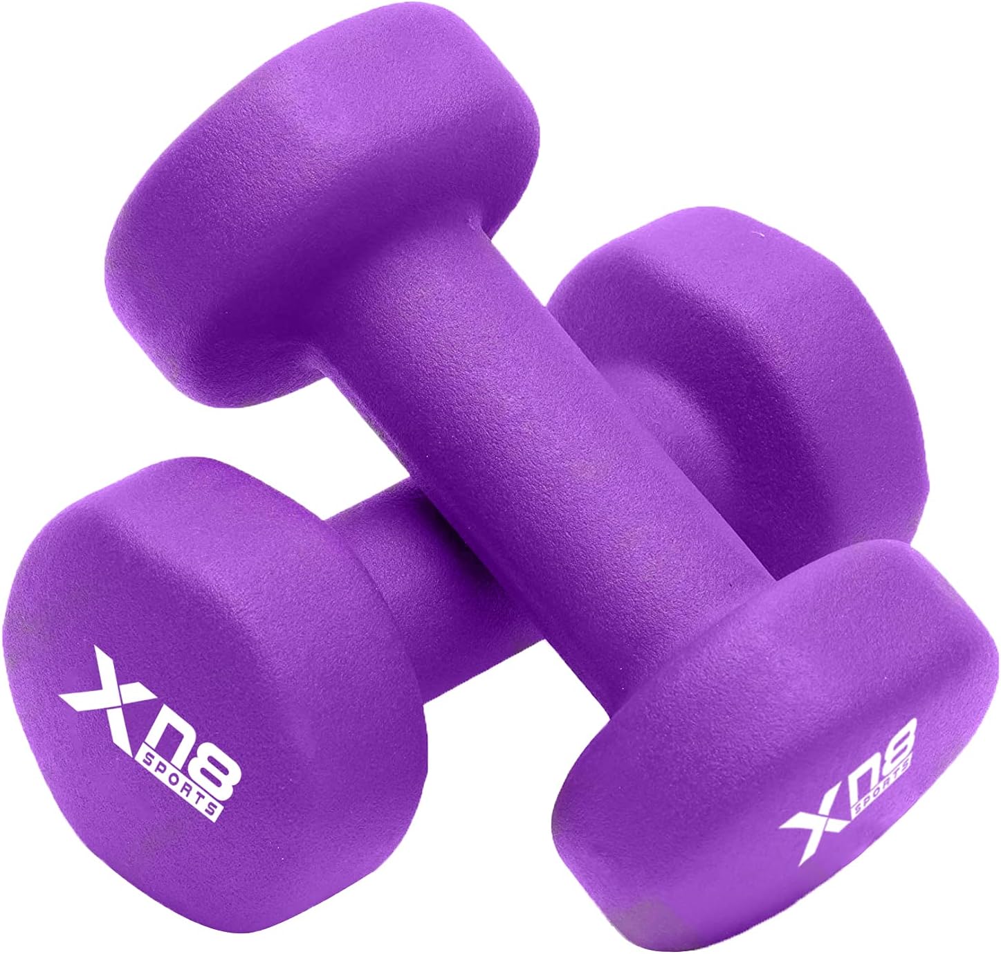XN8 Neoprene Dumbbell Set, Non-Slip Dumbbells Pair of 0.5kg-10kg Hand Weights - Image 3