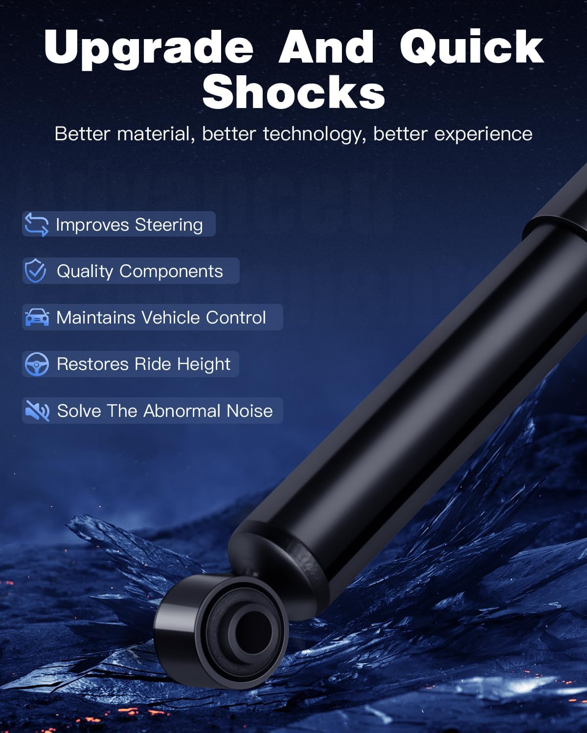 Shocks Struts,ECCPP Rear Pair Shock Absorbers Strut Kits Compatible with 2004 2005 2006 2007 2008 Chevrolet Malibu 343454 5780