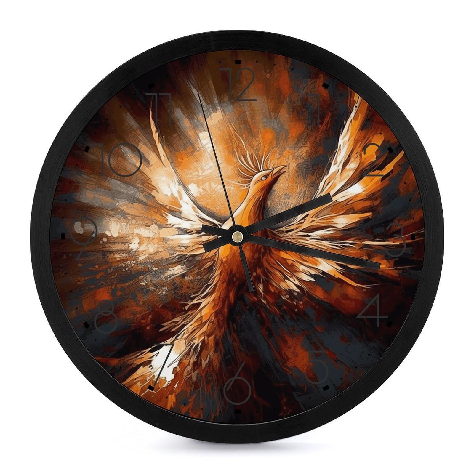 Horloge murale sans tic-tac numérique ronde et moderne à piles