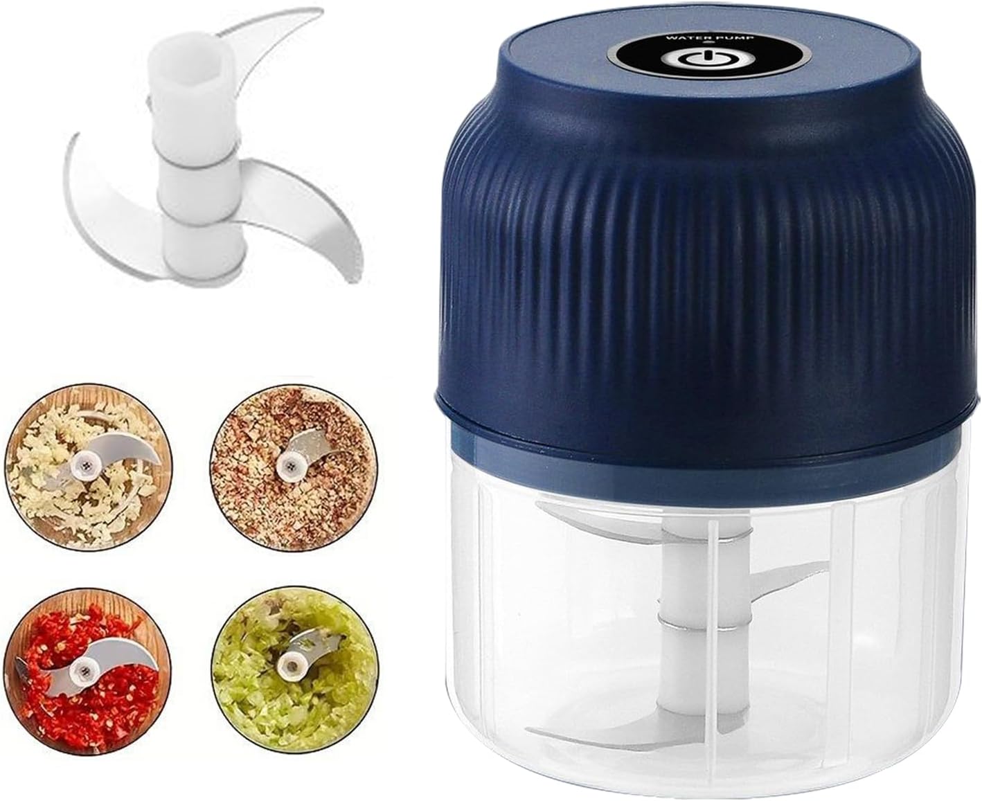 Electric Mini Garlic Chopper, 300ml Mini Mincer Electric Food Processor