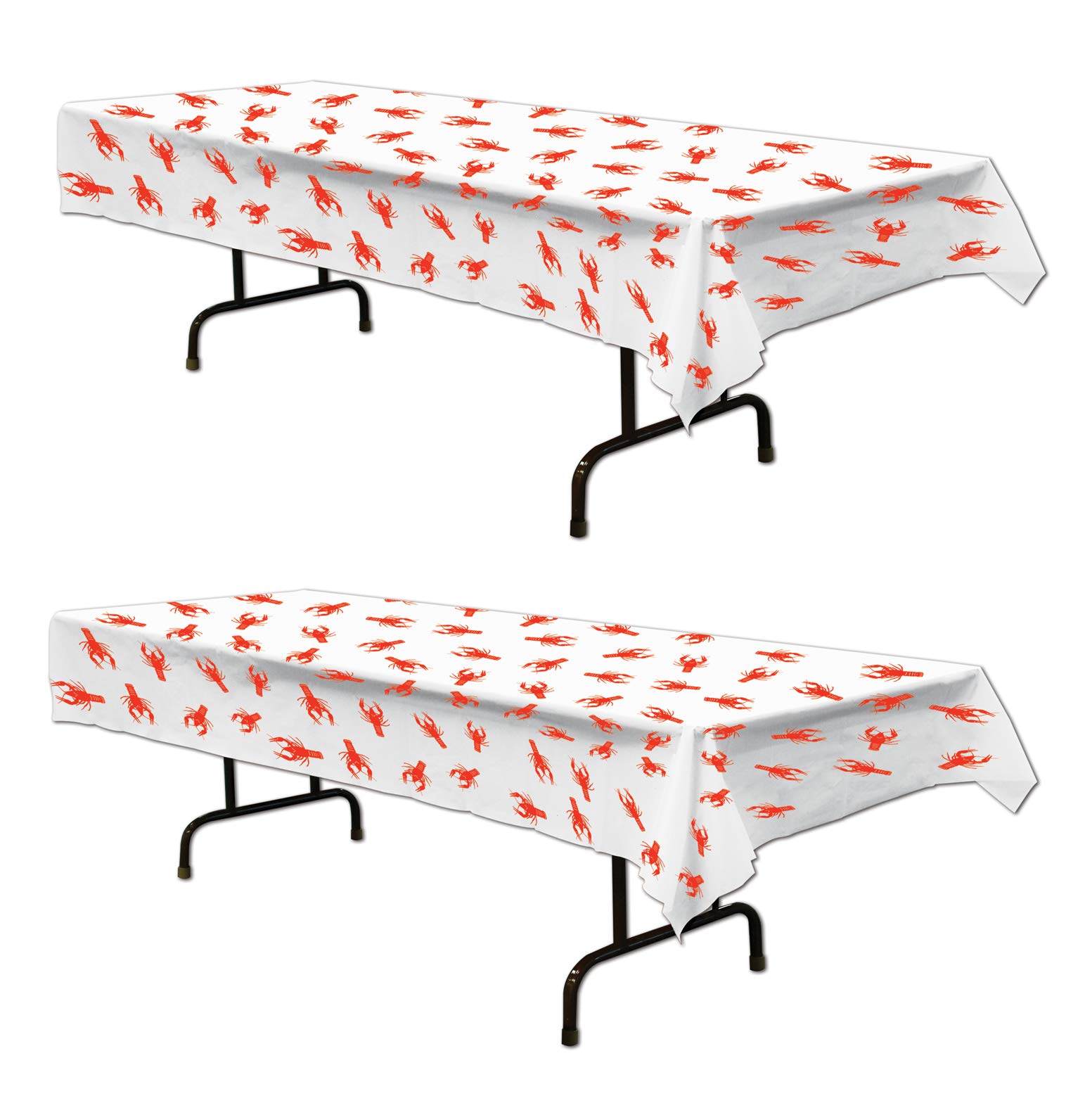 Nappe écrevisses plastique jetable imperméable 137x274cm pour table rectangulaire