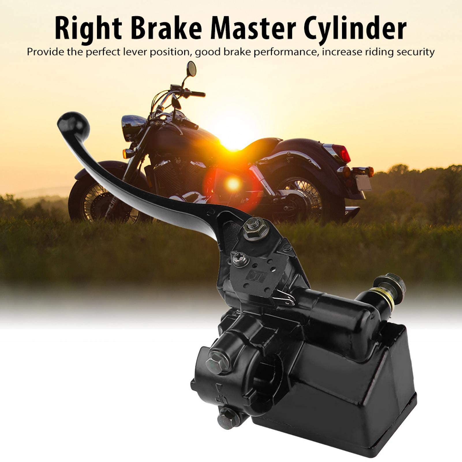 Cilindro Maestro Freno Moto 7/8" 22mm - Pompa Freno Anteriore Destra Con Serbatoio - Leva Frizione Anteriore per Maneta Moto