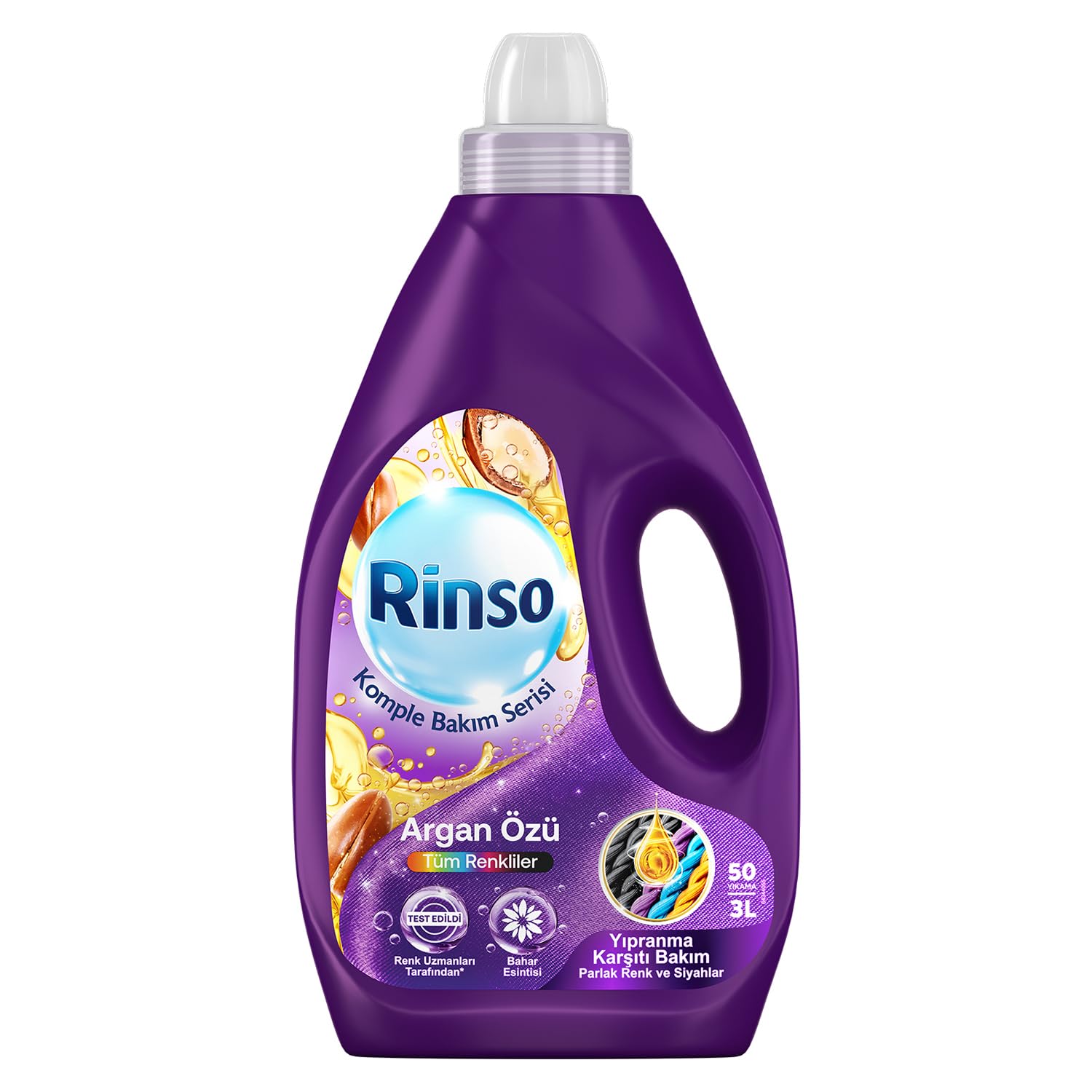 Rinso Sıvı Çamaşır Deterjanı Argan Özü Tüm Renkliler İçin Komple Bakım Serisi 3L