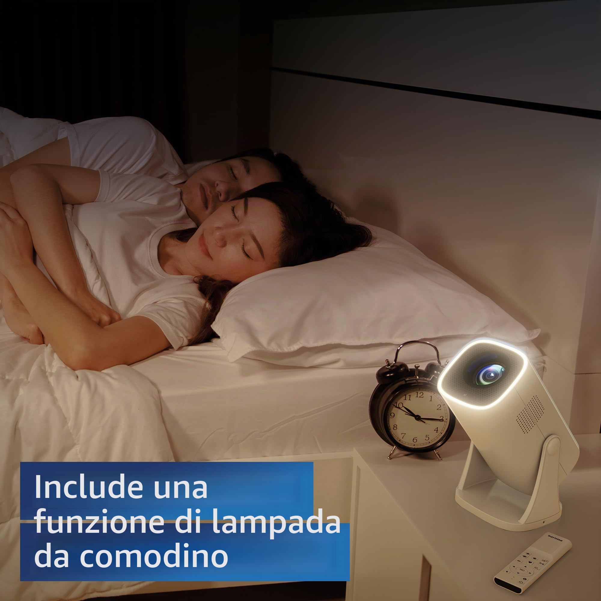 Philips Neopix 230 Smart, Videoproiettore Home Cinema, Opzioni di correzione immagine, Full HD 1080p, LuminOS, Applicazioni preinstallate.