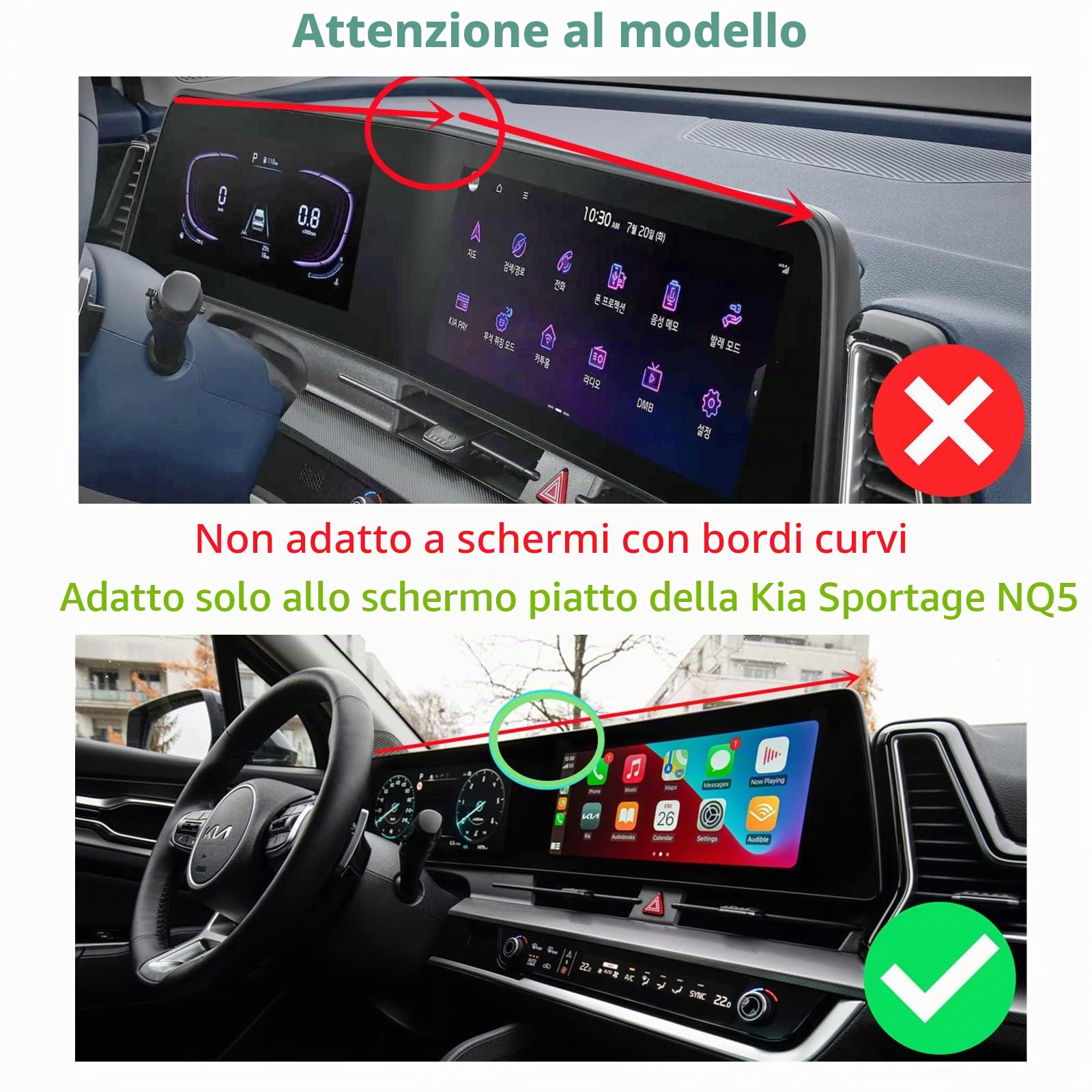 GAFAT Compatibile con Kia Sportage NQ5 2022 2023 2024 Navigation Pellicola Protettiva in Vetro Temperato per Sportage 2023 GPS Touch Screen, 9H Antigraffio