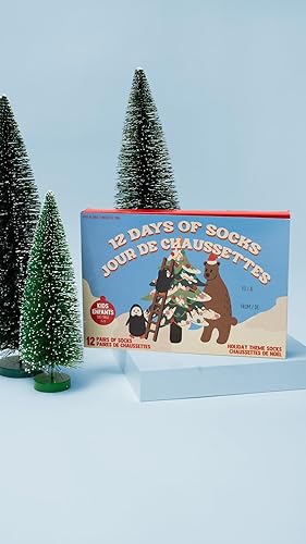 Miniatura 3 de Gertex Calendario de Adviento "12 días de calcetines" para niños  Calcetines gráficos de regalo novedosos para niños  Múltiples estilos de caja