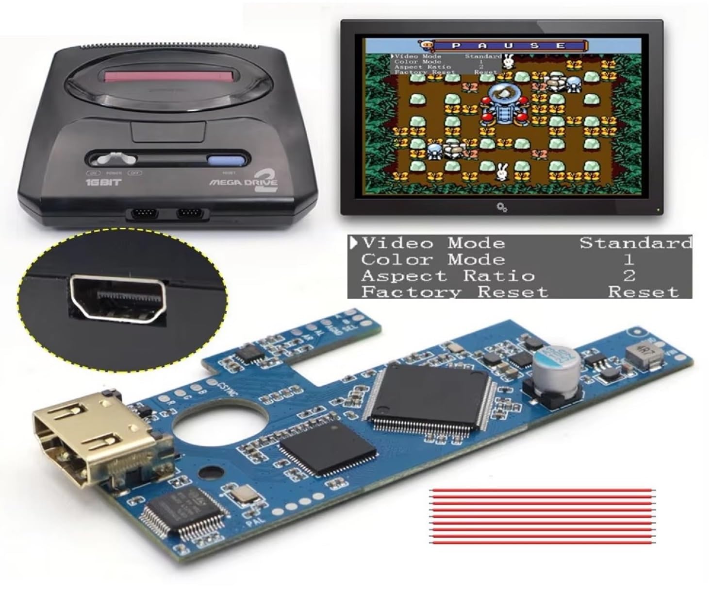 Amazon | 【玄人/ハンダ付け改造経験者専用】セガ メガドライブ2