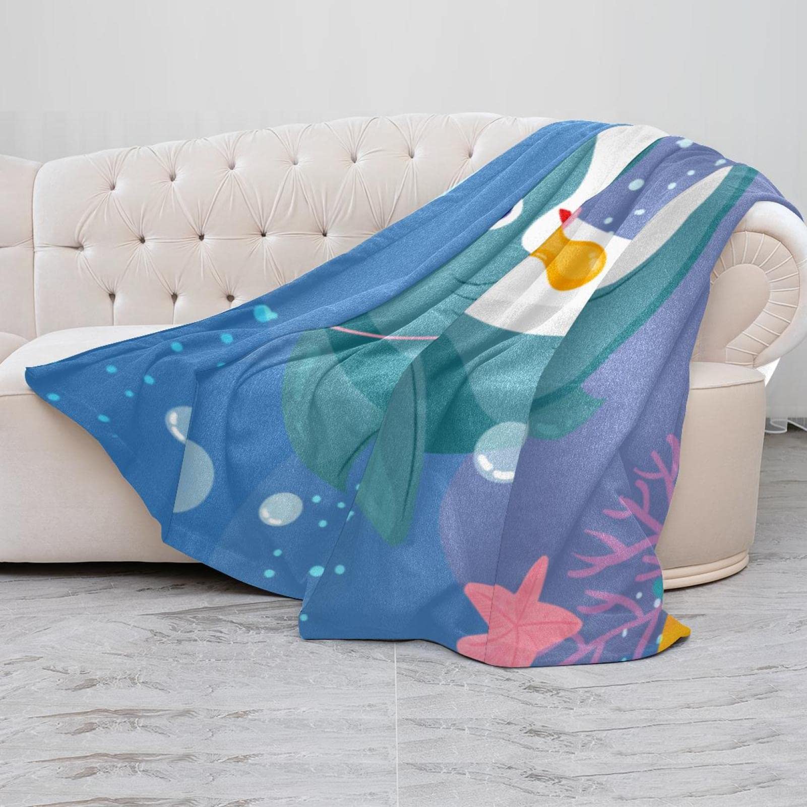 Shark trägt einen Schnuller-Fleece-Überwurf, superweiche, luxuriöse Bettdecke