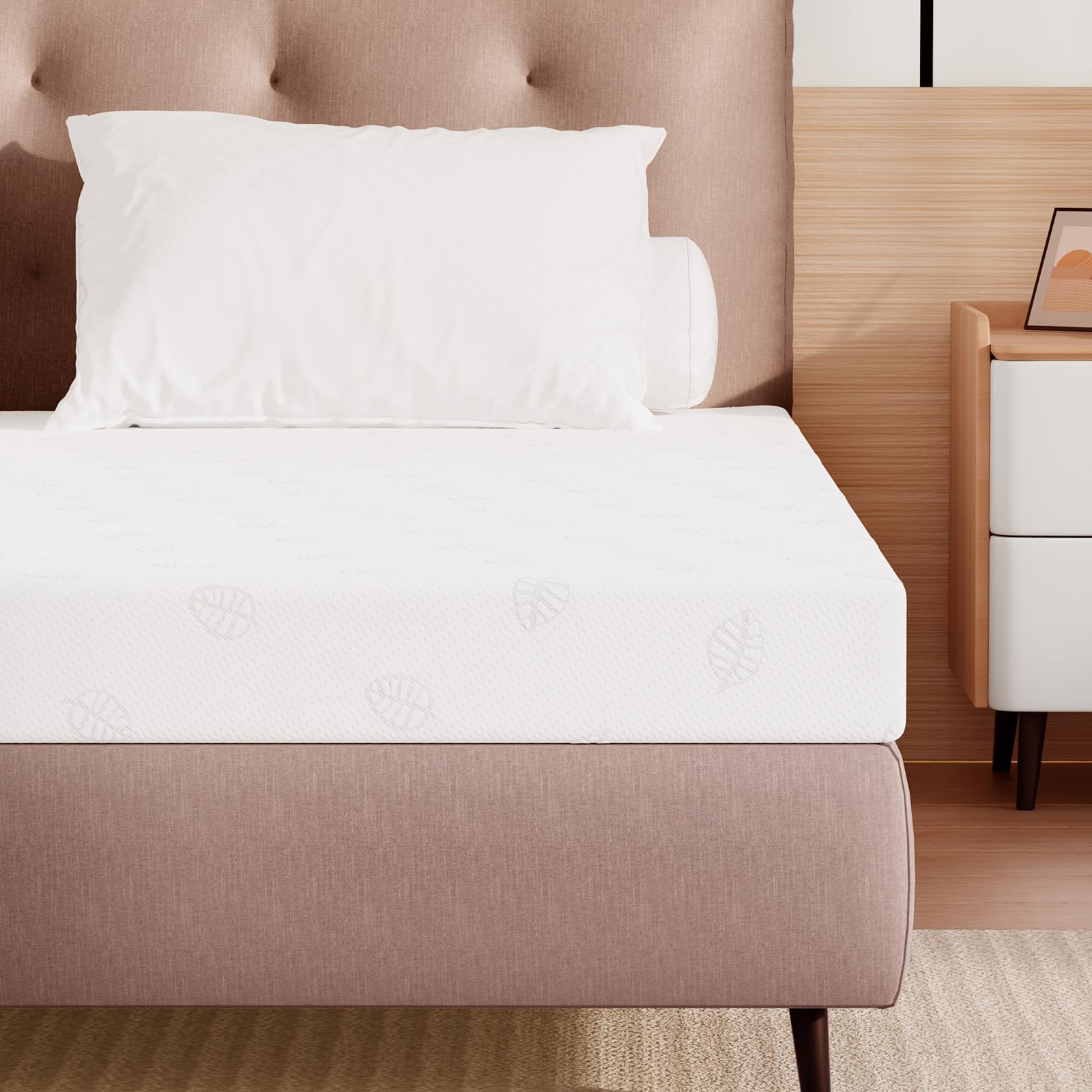 Double Memory Foam Mattress 4FT6, 11cm Thick, OEKO-TEX Certified, Medium Firm Feel, Roll-Packed, 135x190cm