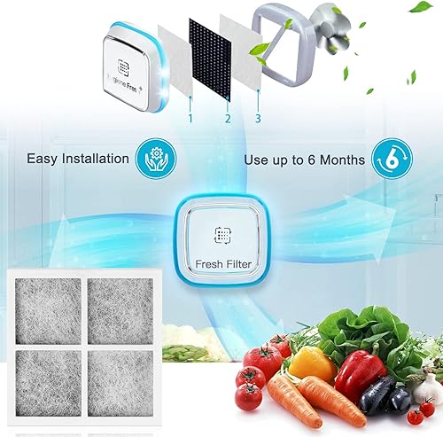 Miniatura 2 de Filtro de aire de repuesto para refrigerador LT120F para LG  Compatible con Kenmore Elite 9918  Filtros de aire de carbón activado  Reemplaza