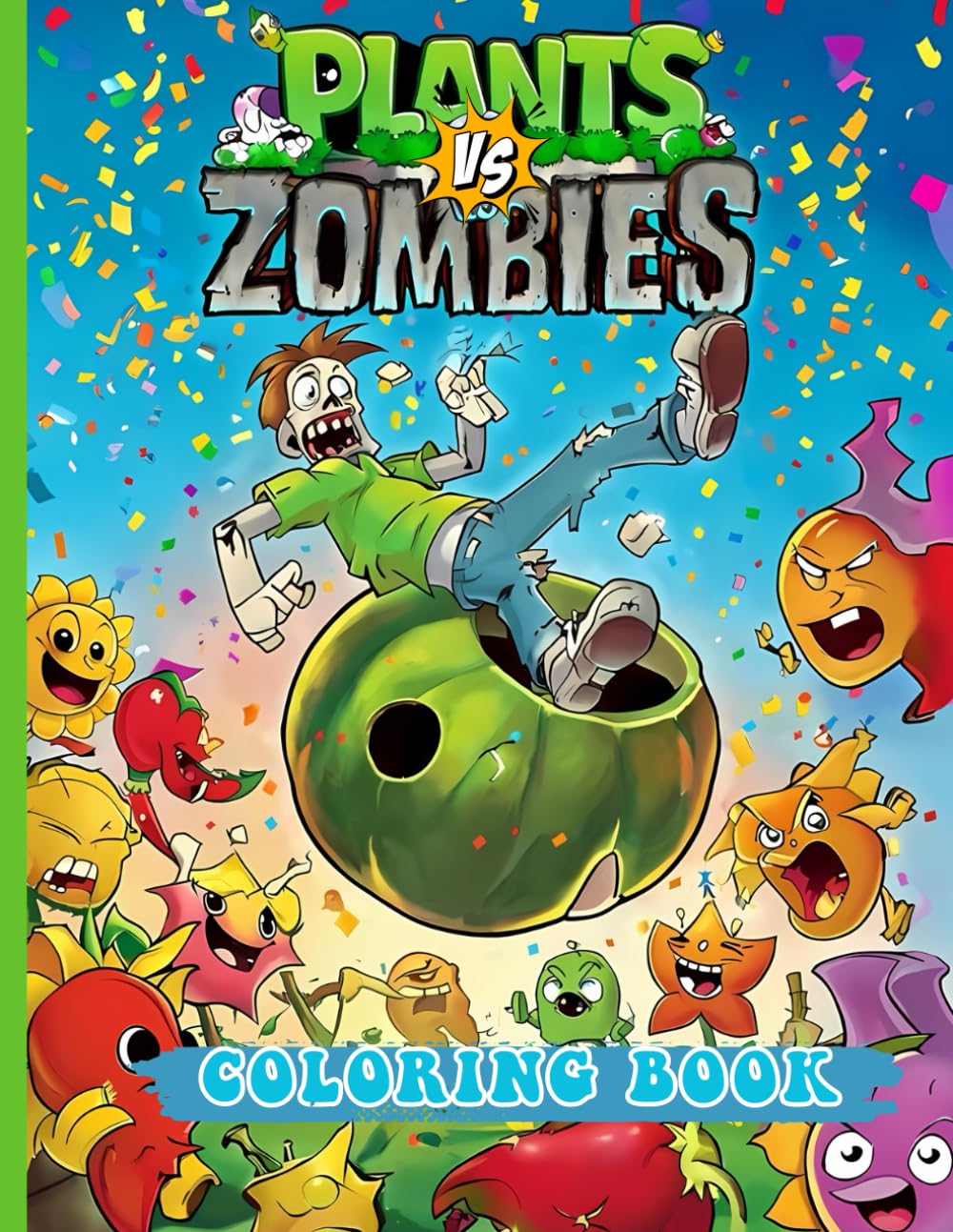 plants vs zombies coloring book: Exclusive Work - 25 Illustrations For Adults and Kids