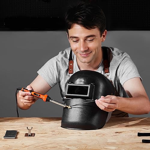 Miniatura 8 de VEVOR Kit de soldador de plástico, soldador de plástico de doble potencia de 60 W100 W, con 3 puntas de soldadura y 20 varillas de soldadura,