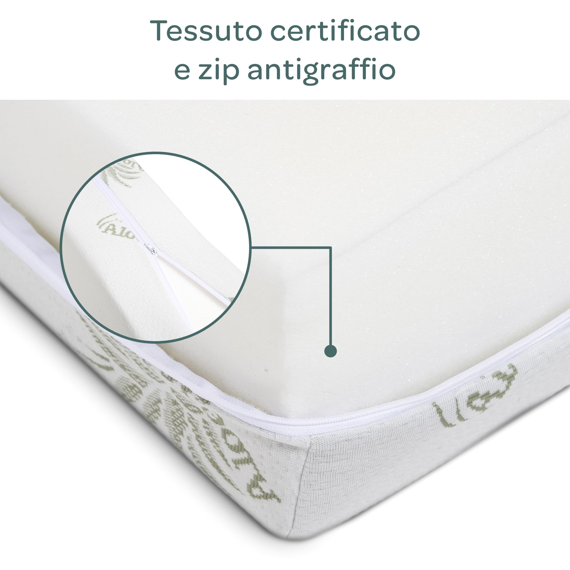 DOLCI SOGNI Materasso Lettino 60x120 cm Spessore 16 cm, OEKO-TEX® e CertiPUR™ Materasso Culla Bambino per Lettino Neonati, Fodera in Aloe Vera Sfoderabile e Lavabile, Materasso Lettino Neonato