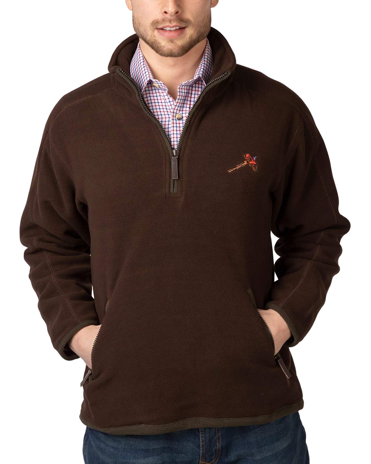Rydale Brown Gransmoor Fleece Half Zip Jacket
