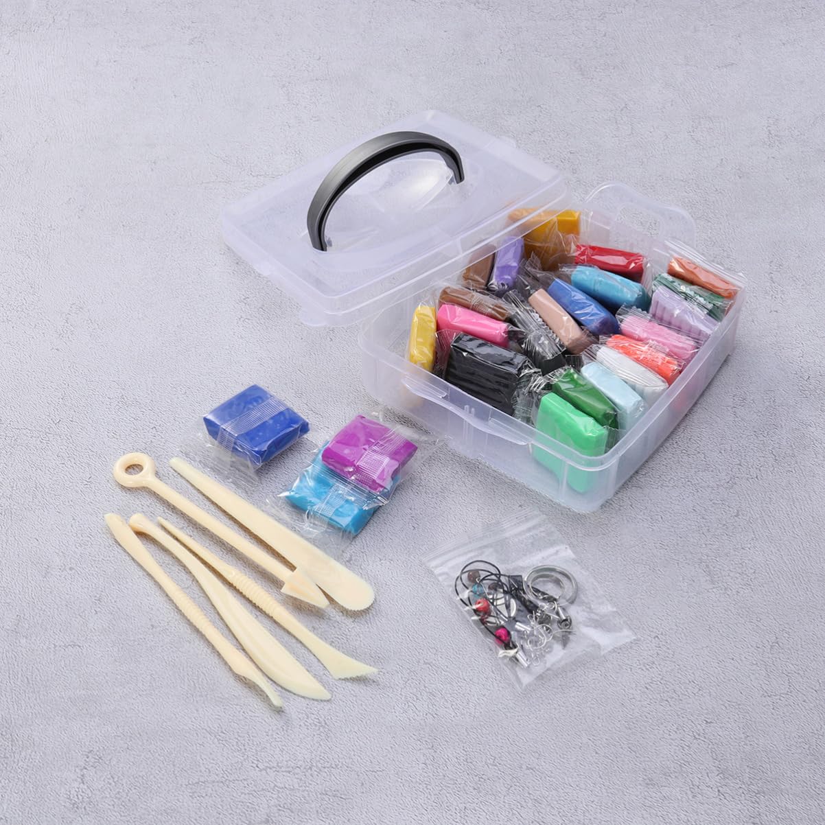 Uonlytech Kit de Arcilla Polimérica 24 Colores para Niños Incluye Herramientas Arcilla para Hornear y para Manualidades