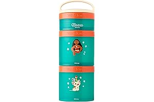 Whiskware Disney Princess Stackable Snack Containers for Kids Featuring Moana