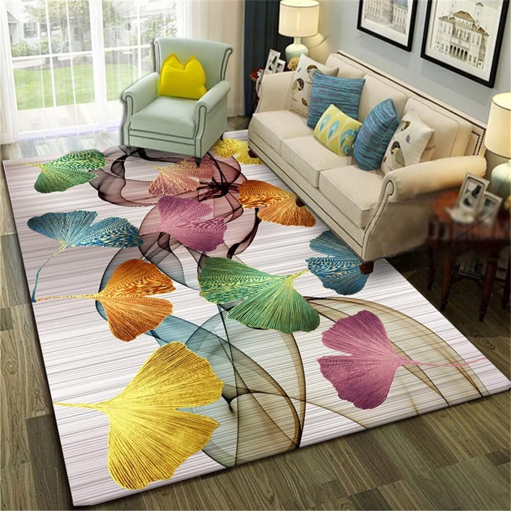 Tapis fin lavable 170x240cm idéal pour éliminer la poussière sous le lit
