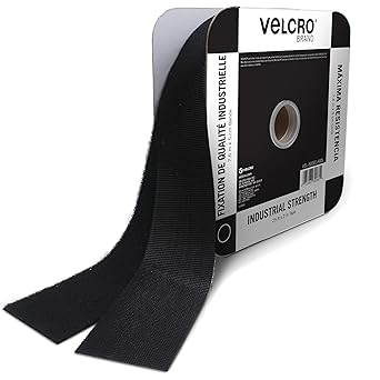 شريط VELCRO العلامة التجارية للخدمة الشاقة مع لاصق | 25 قدمًا لفة 2 & # 34 ؛ واسعة | تحمل 10 رطل ، أسود | قوة صناعية قوية للاستخدام الداخلي أو الخارجي 30081