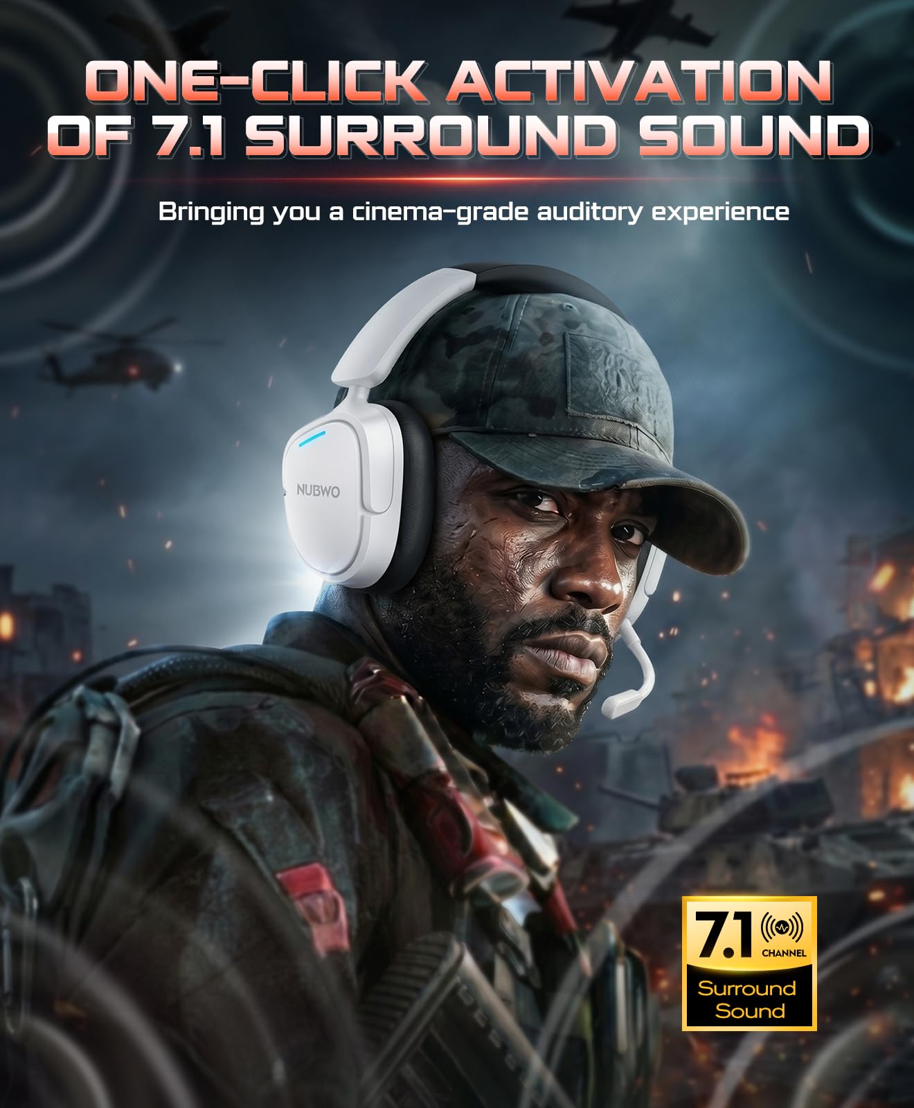 NUBWO Wireless Gaming Headset Gallery Image