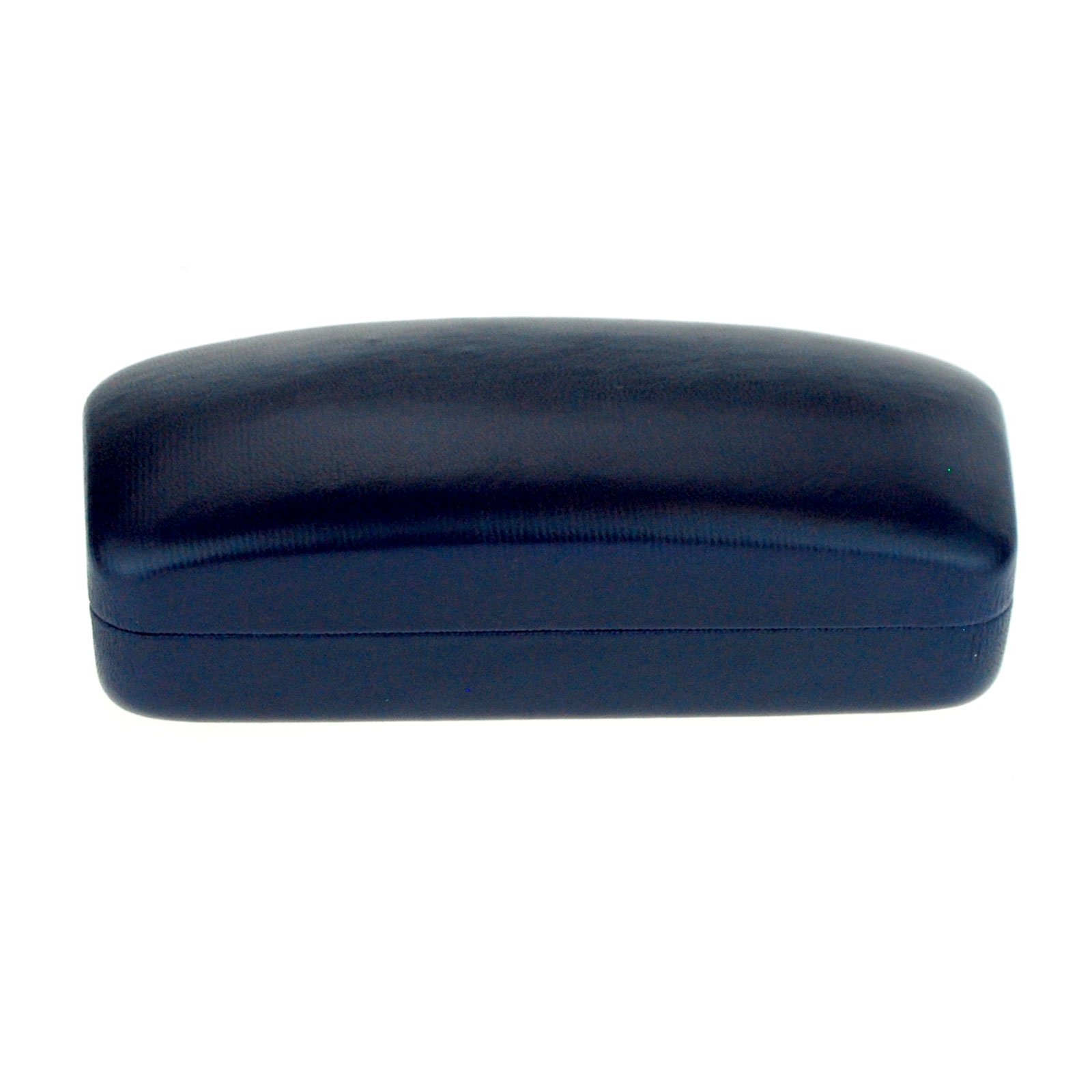 SA106 Classic Leather Rectangular Clam Shell Eyewear Case Blue