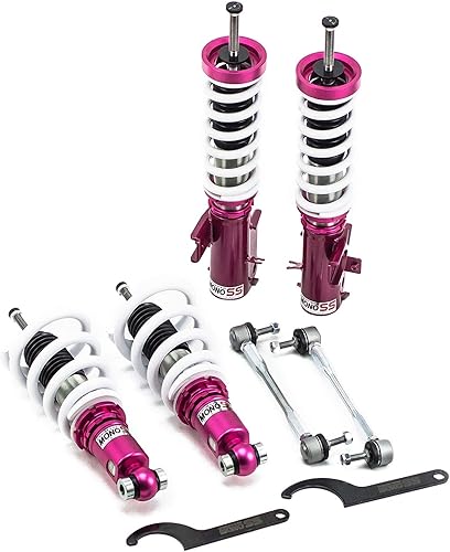 Godspeed MSS0128 MonoSS Coilovers Suspensión que baja el equipo, ajuste de amortiguación de 16 vías