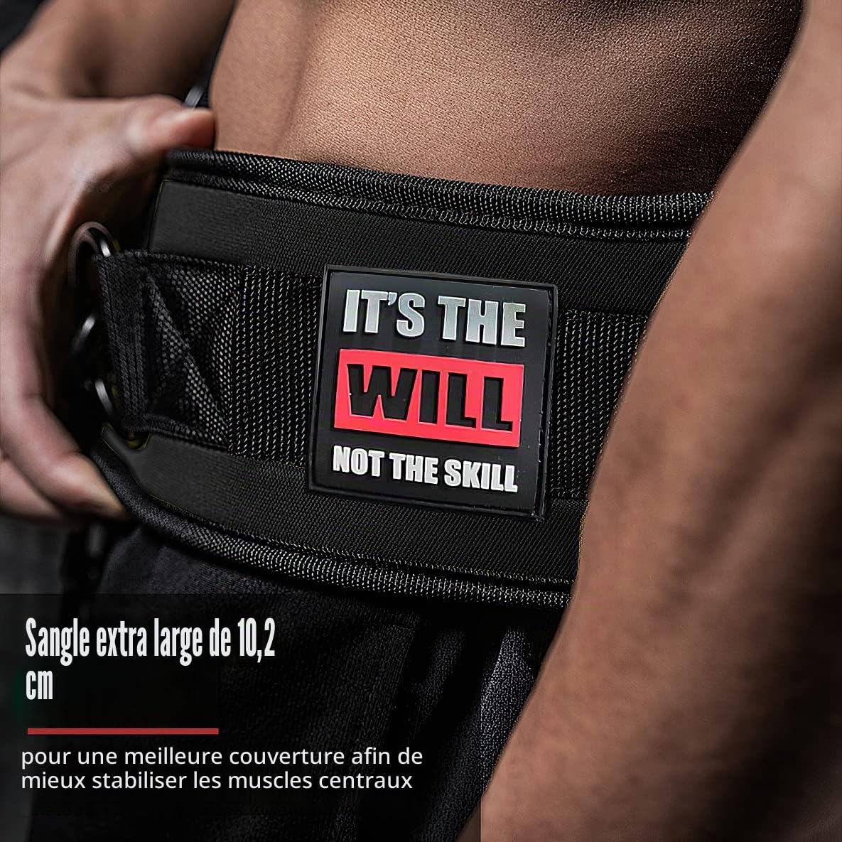 TAVIEW Ceinture de Dips avec Chaîne - Ceinture Lestée pour Tractions - Ceinture de Dips Lestée Robuste pour Entraînements - Ceinture Lestée pour Hommes et Femmes pour Musculation