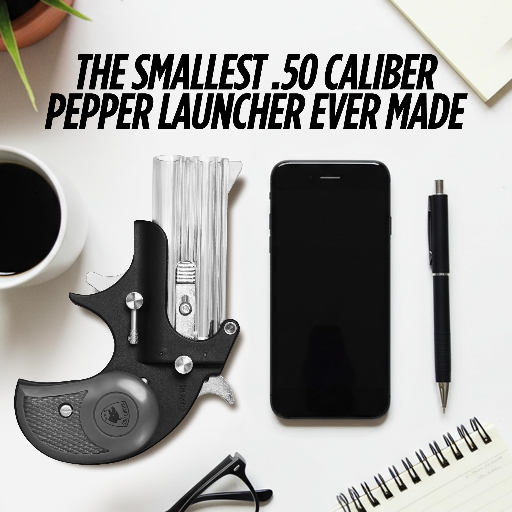 Fireball Mini, il più piccolo lanciatore calibro .50, dispositivo di autodifesa a doppia munizione, dispositivo domestico e di autodifesa, raggio di 15 metri, set di protezione compatto non letale con