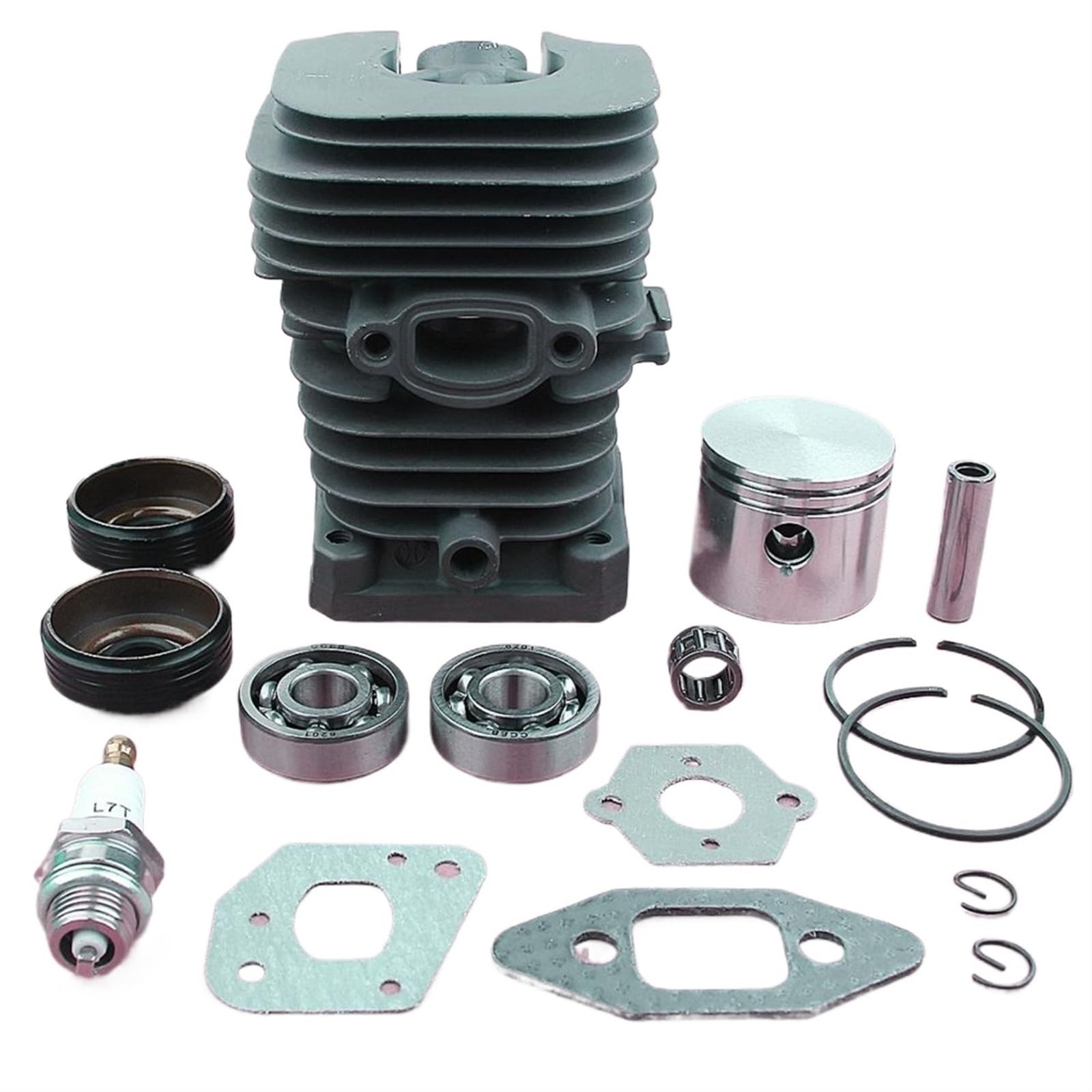 Kit cuscinetto a sfere scanalate for candela di accensione, cilindro e guarnizione for motosega da 41,1 mm, for Partner 350 Partner 351 Kit cilindro motosega