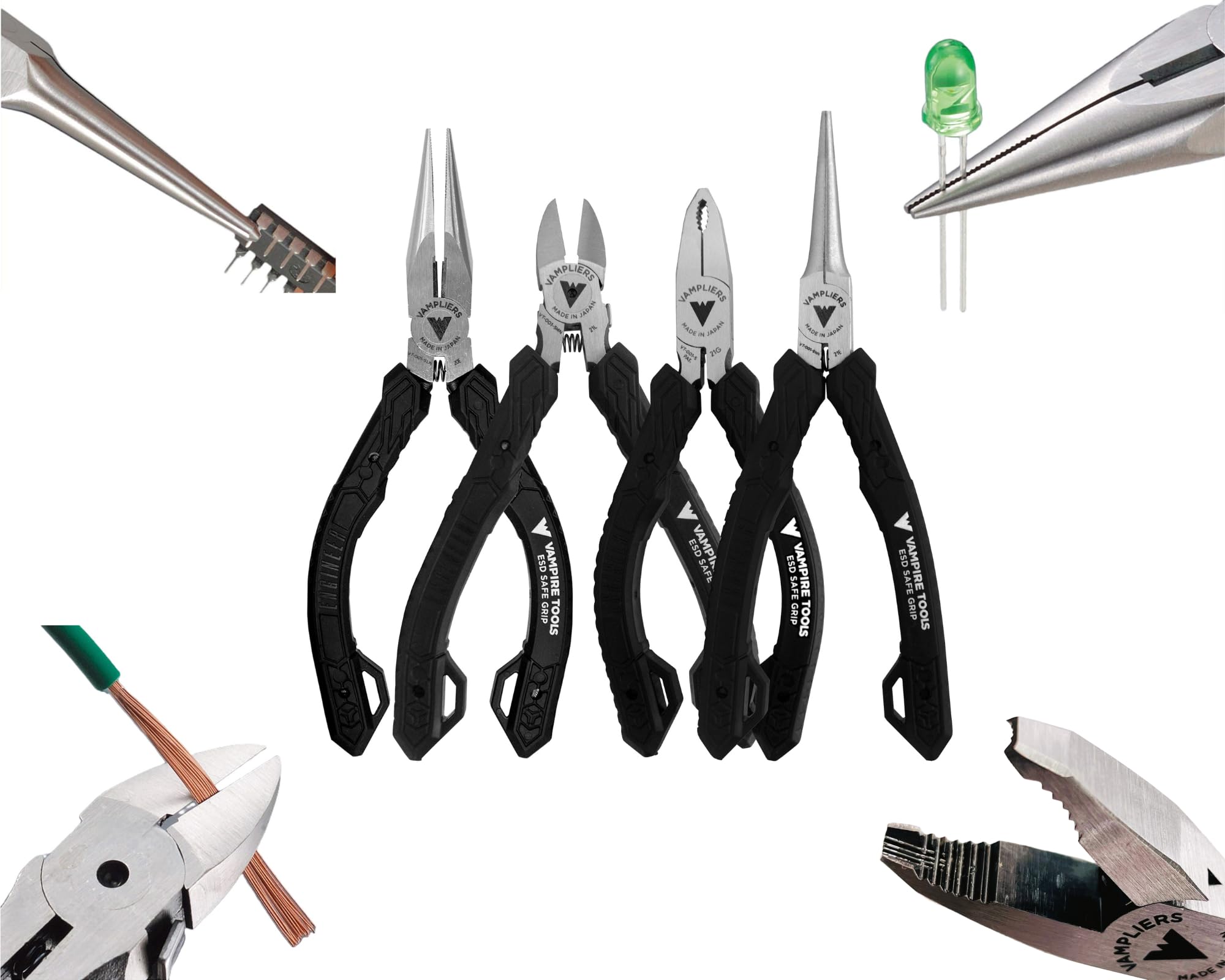 VAMPLIERS Set of 4 Mini Precision Pliers 5