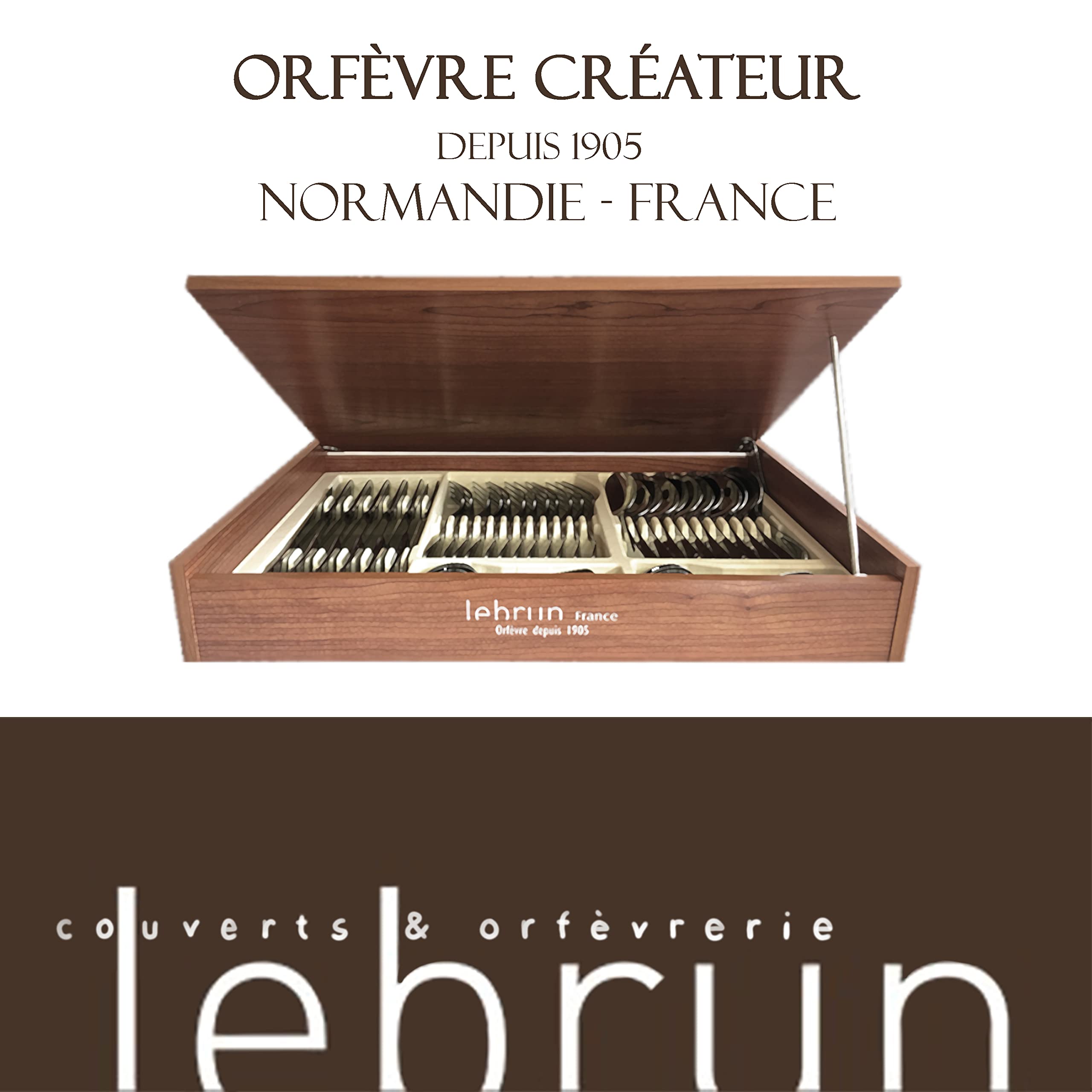 Lebrun 590052 Laguiole Besteck-Set, Edelstahl, Rot, 24-teilig