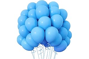 RUBFAC 120Pcs Sky Blue Balloons 12 Inches