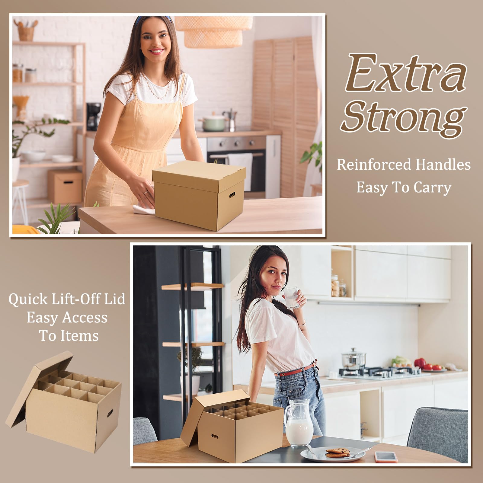 Wine Glass Moving Boxes - Protect Your Stemware -6 Wine Glass Moving Boxes - Protect Your Stemware -6