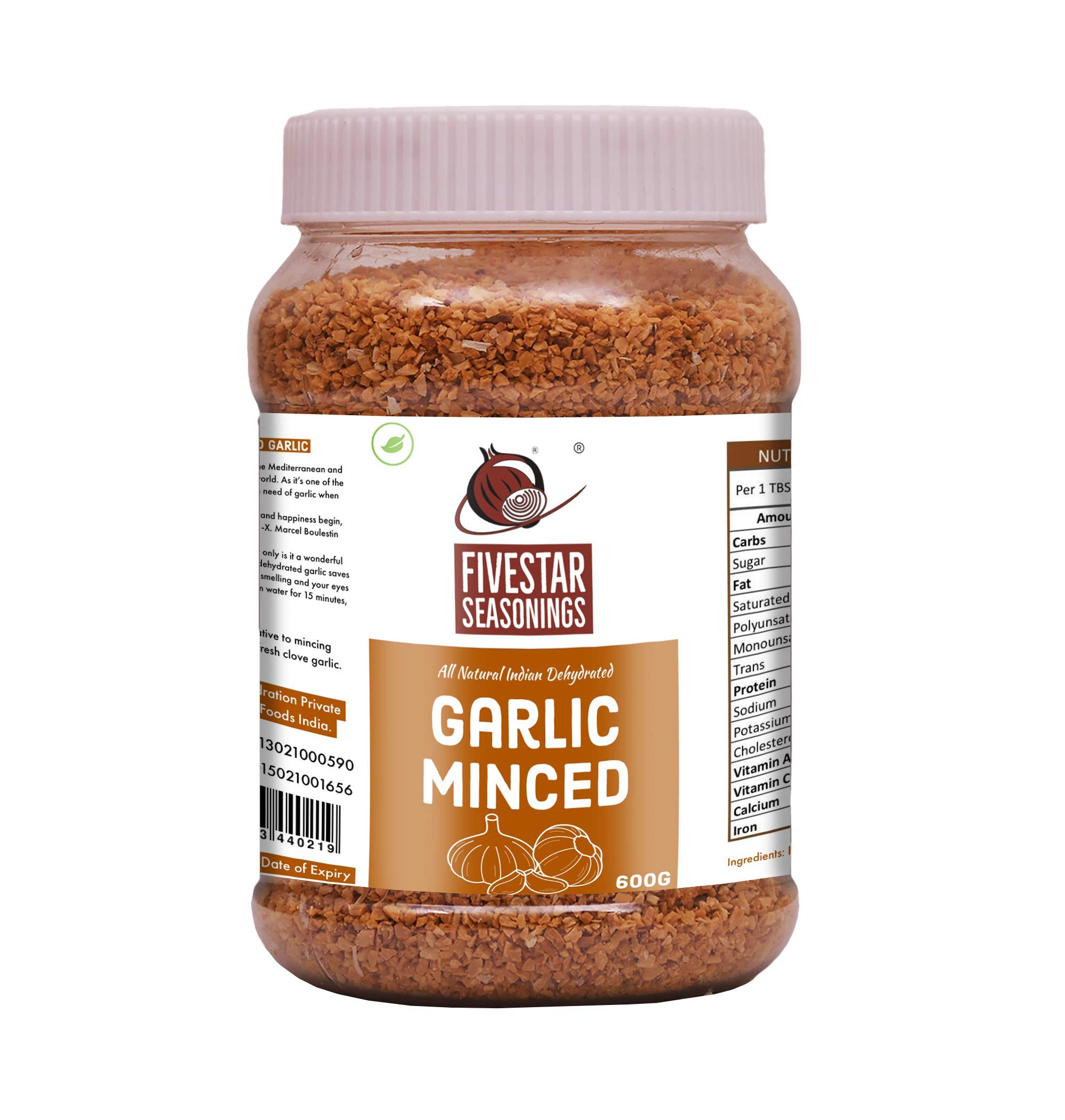 Nutty Fivestar Seasoning Minced Dried Garlic In Fresh, 100% Natural, Rich In Iron, Easy To Cook, 0% Trans-Fat Dehydrated Garlic Flakes (600G) (B08BJX5W9S) Amazon Price History, Amazon Price Tracker