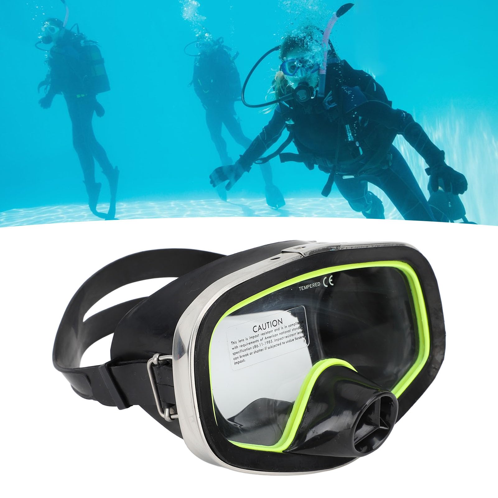 Gafas Subacuáticas, Gafas de Buceo Silicona Resistente a Impactos Ajuste Cómodo para Bucear