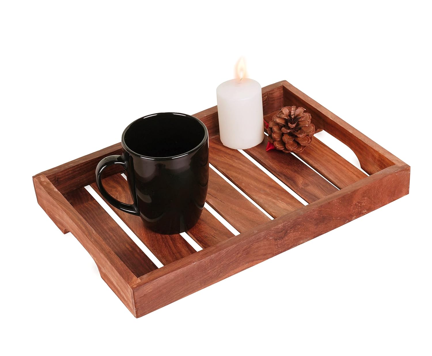 Classyo Wooden Tray for Serving, Dining Table Organizer, Serving Tray