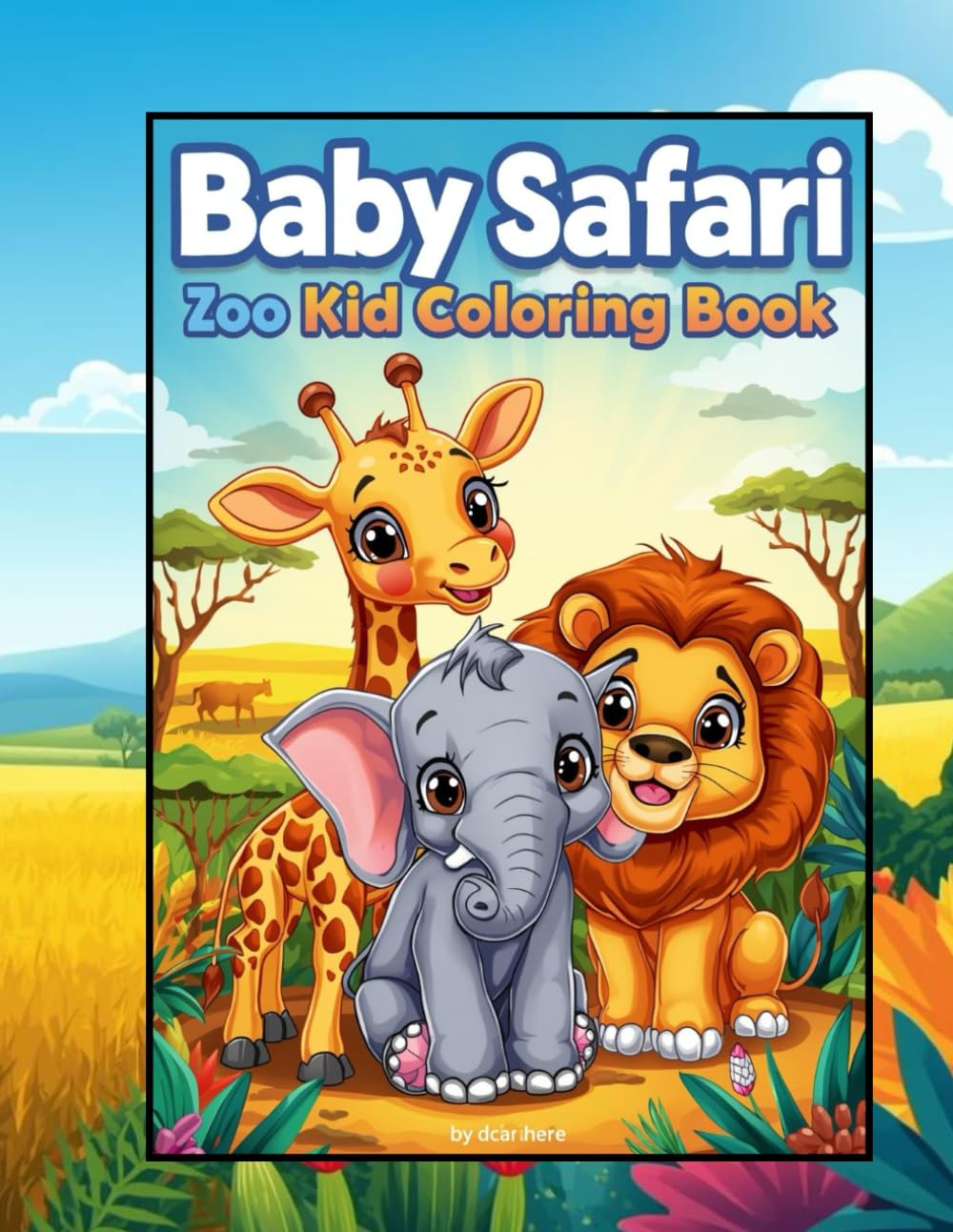 Baby Zoo Animals Coloring Book: Cute and Easy Animal Coloring Pages for Toddlers and Preschool Kids Ages 2–6 | Fun Jungle and Zoo Animals for Little Hands