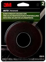 3M Super Strength Molding Tape 03616, 7/8 in x 15 ft, Heavy Duty Double-Sided Automotive Mounting Tape, Weather-Resistant Adhesive for Trim, Emblems, Moldings and Accessories (1 Roll)