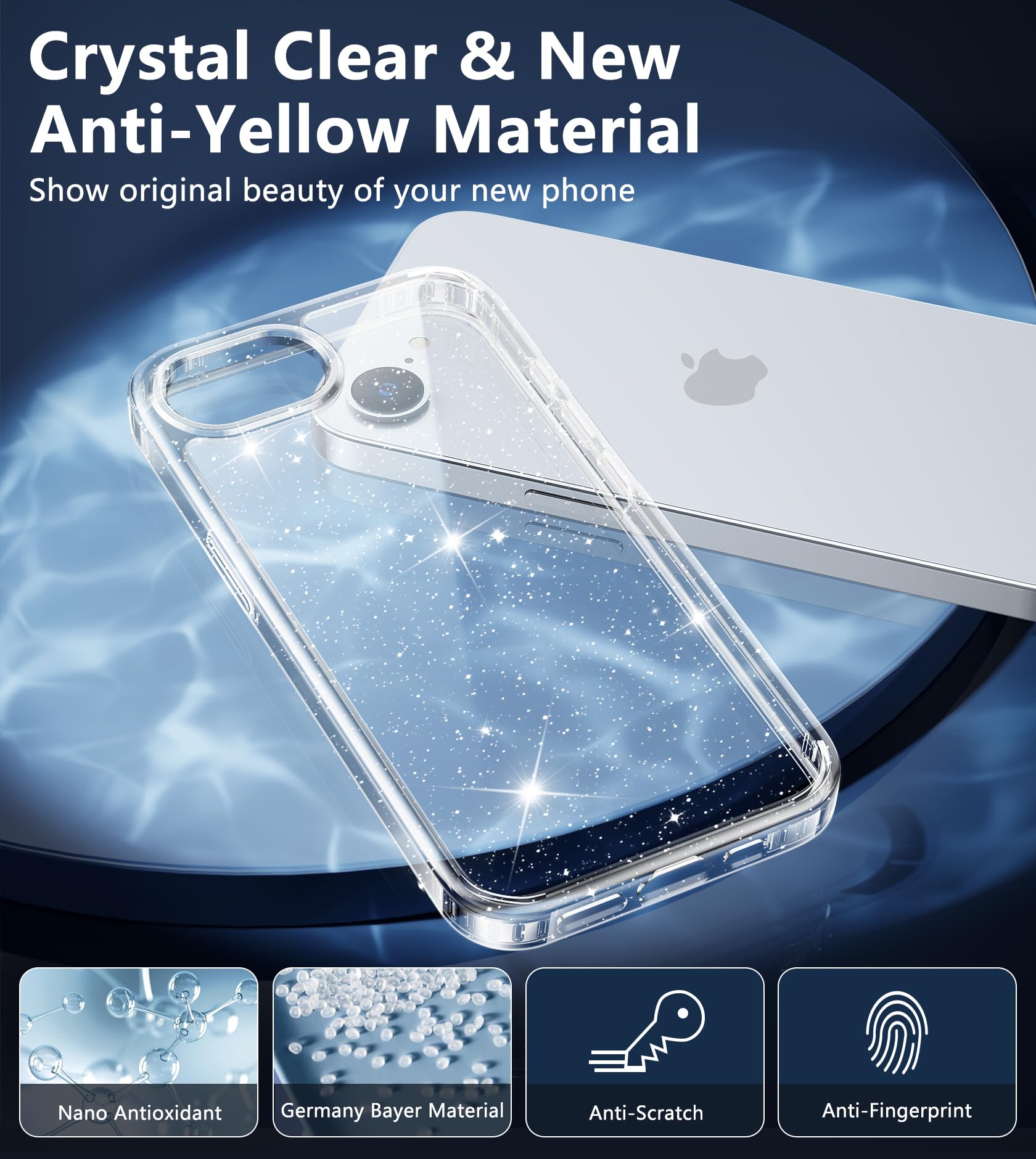 Funda Para Móvil - Funda Protectora Con Purpurina Brillante CADORABO, Apple, IPhone 15 PRO MAX