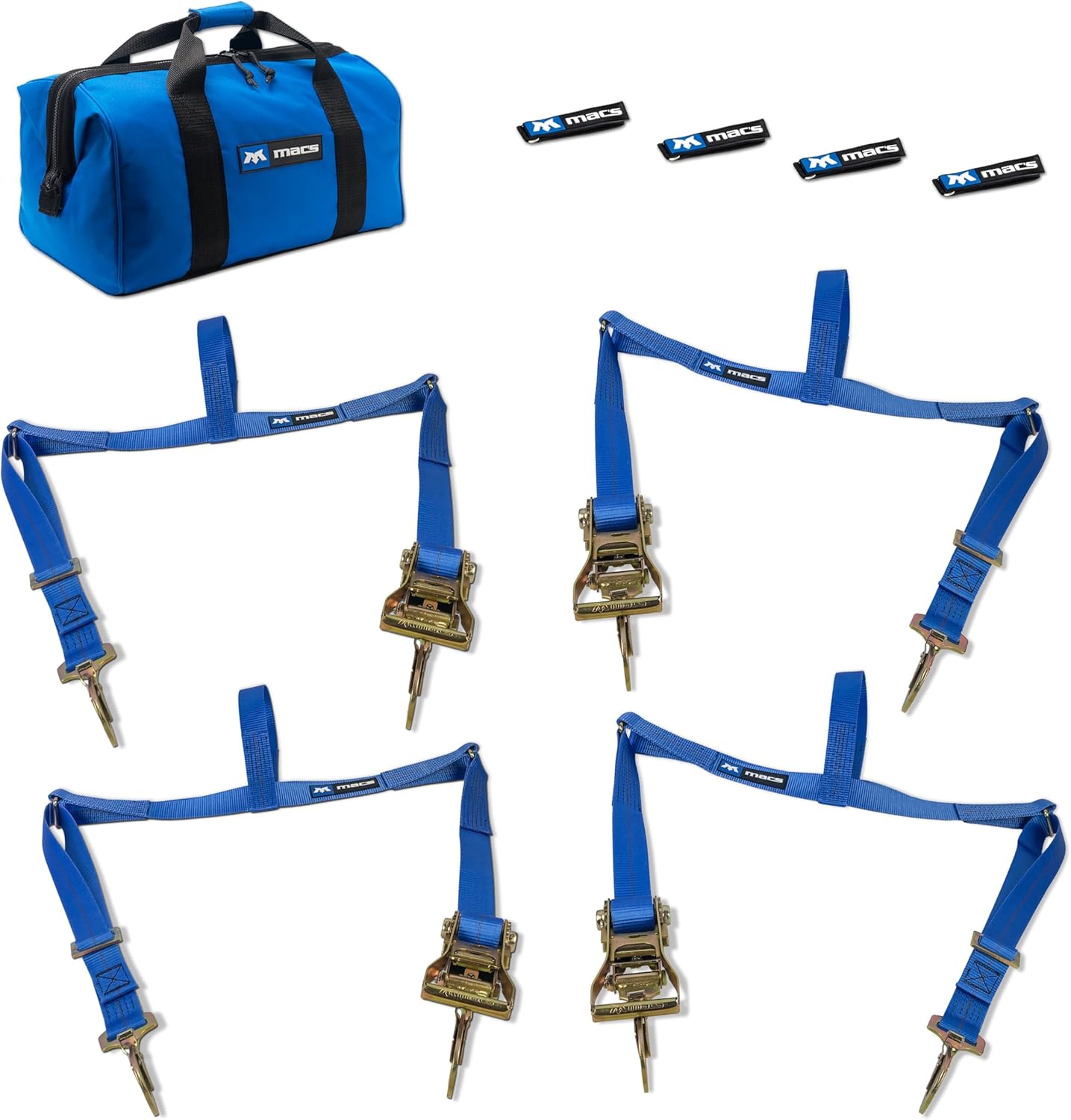 Mac's UTV Tire Tie Down Straps, Adjustable, Large - Blue