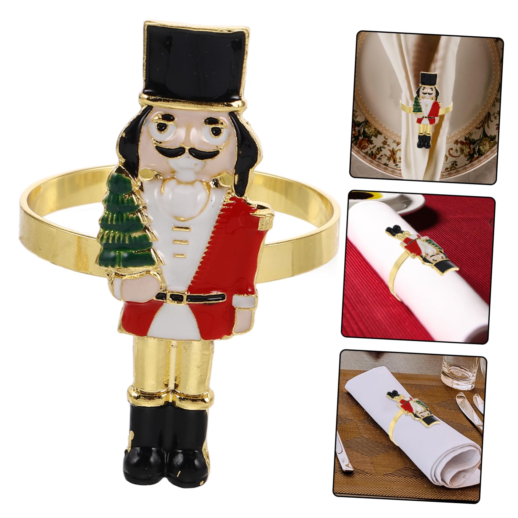 Housoutil 16 Pezzi Portatovaglioli Natalizi Forma in Decorazioni Tavola per Feste e Natale Tovagliolo Resistenti e Luminosi per Formali e Informali