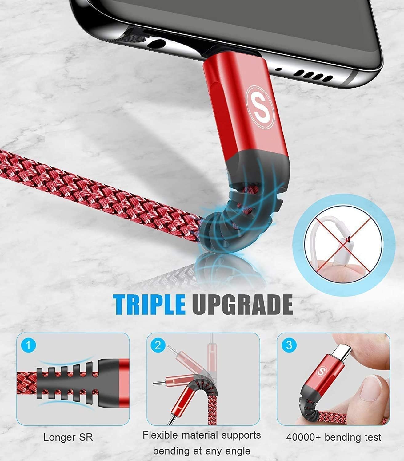 Amazon.co.jp: USB Type C to Type C ケーブル 【3M/2本セット