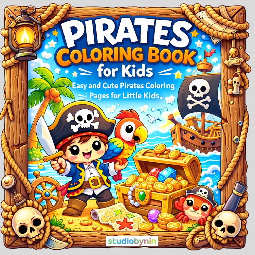 Kawaii Pirates Coloring Book for Kids