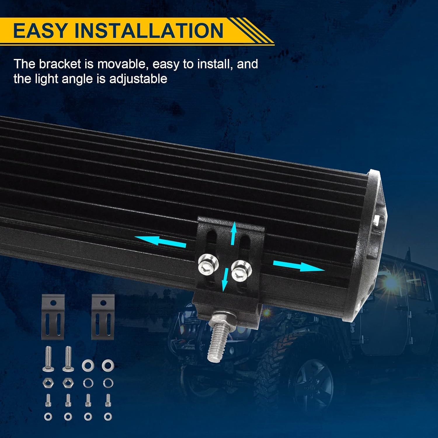 Willpower 20 inch 420W LED Light Bar,Tri-Row Spot Flood Beam, 2X 4 inch 36W Spot LED Pods Fog Lights with 12V Wiring Kit for Vehicle Pickup Off Road Truck 4X4 ATV Boat Trailer,12V 24V Waterproof